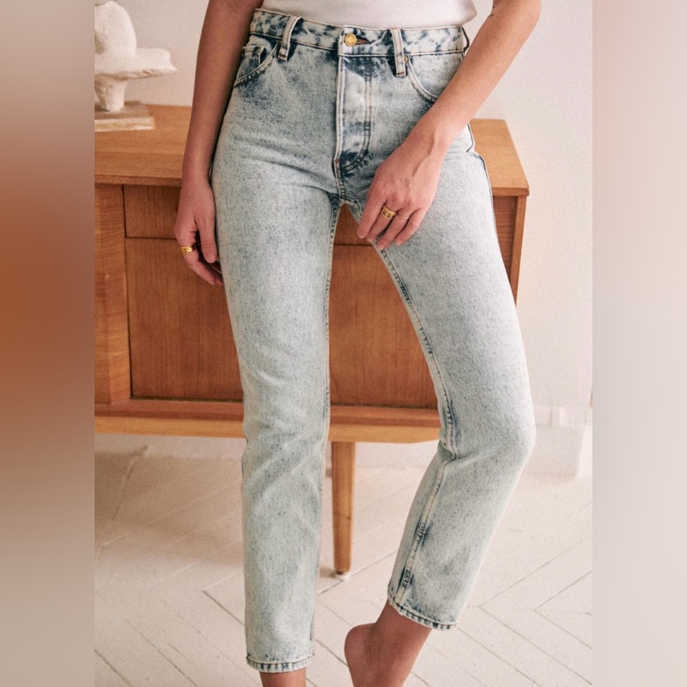 SEZANE NWT Le Brut Denim Size 34 Tall (Edge Blue)